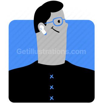person, people, user, account, avatar, man, male, headphones, airpods, glasses