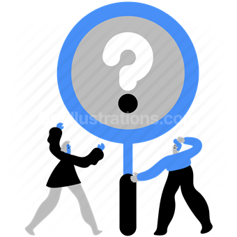 customer, client, service, question, answer, find, magnifier, faq