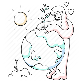 ecological, environment, plant, growth, nurture, planet, earth, sunny, sun