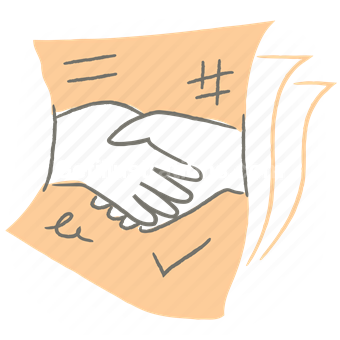 hand, gesture, handshake, document, paper, page, checkmark