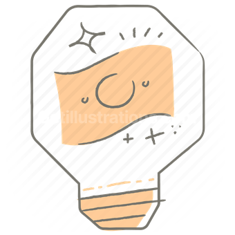 lightbulb, light, idea, thought, concept