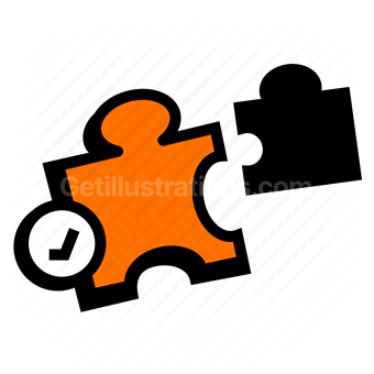 plugin, puzzle, piece, confirm, checkmark, complete, development