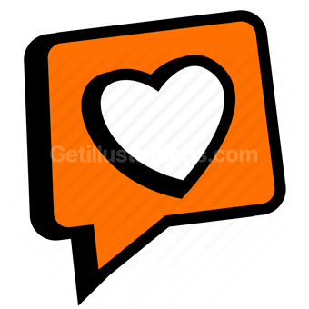 heart, favorite, message, chat, text, conversation