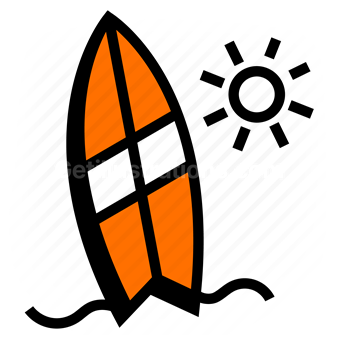surfboard, surfing, sea, ocean, sun, sport, activities, activity