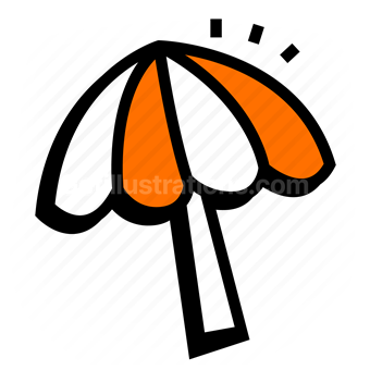 umbrella, parasol, beach, summer, vacation, holiday
