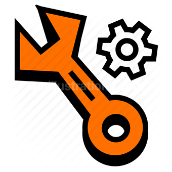cogwheel, gear, wrench, tool, construction, maintenance, options, preferences