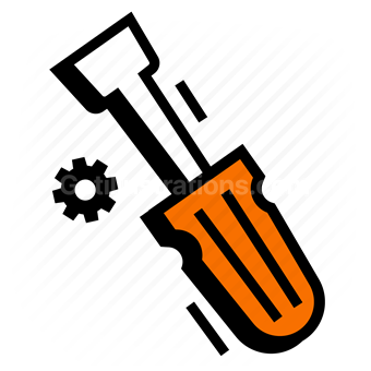 screwdriver, cogwheel, gear, tool, options, preferences, configuration