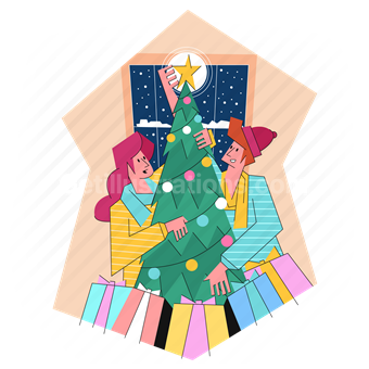 christmas tree, celebration, holiday, christmas, tree, presents