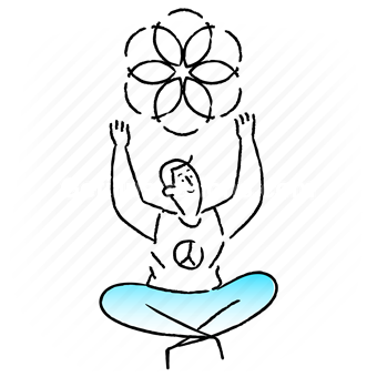 peace, sign, zen, wellness, yoga, meditation, man, people