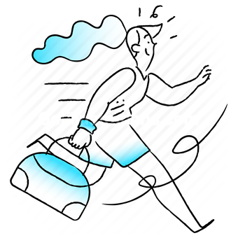 sport, fitness, activity, woman, running, run, bag, gym