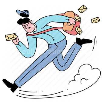 mail, mailman, delivery, envelope, letters, man, people