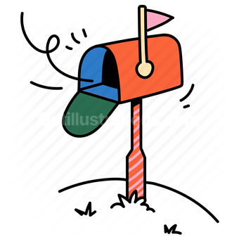 mailbox, communication, message, delivery, connection