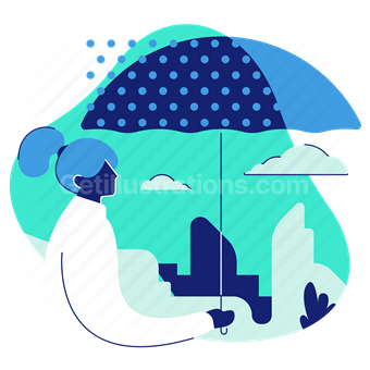 umbrella, protection, weather, safety, woman