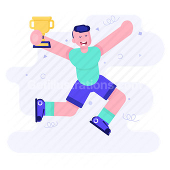sport, trophy, reward, award, people
