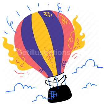 travel, failure, start up, disaster, flight, hot air balloon, disappointment