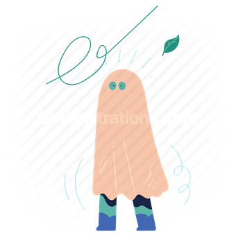 halloween, costume, monster, evil, scary, spooky, ghost, sheet, disguise