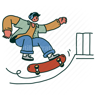 skateboard, skateboarding, activity, hobby, teenage, teenager