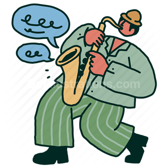 music, saxophone, media, instrument, musical, man, people
