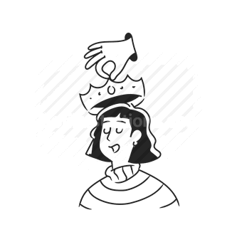 person, hand, crown, ruler, leadership, authority
