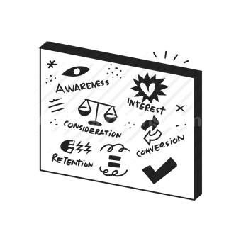 awareness, symbols, notes, scribble, Vector illustration