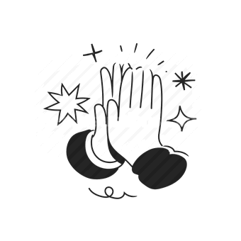 hand, stars, moon, mystical, symbol