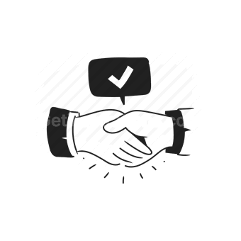 agreement, handshake, partnership, collaboration, trust, Vector illustration