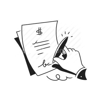 paperwork, hand, document, money, contract