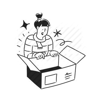 box, surprise, wonder, excitement, joy