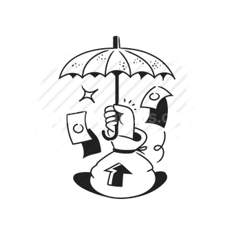 rain, umbrella, money, investment, protection