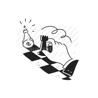 game, chess, strategy, problem solving, decision making, Vector illustration