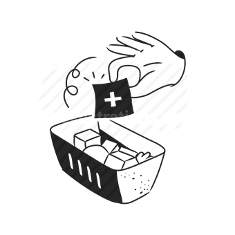 first aid, medical care, hand, treatment