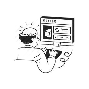 online, sales, ecommerce, technology, vector illustration