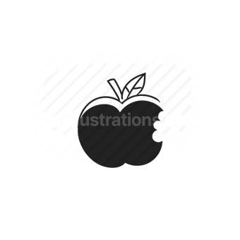 apple, fruit, bite, healthy