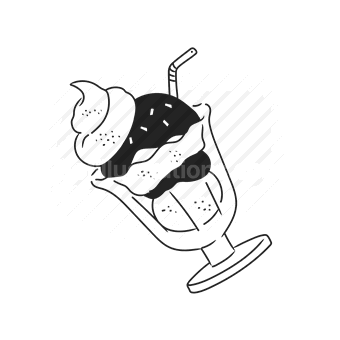 ice cream, dessert, sweet, summer, Vector illustration