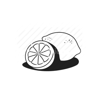 lemon, citrus, fruit, vector illustration