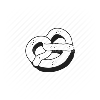 pretzel, food, snack, bakery, baked goods