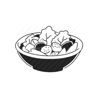 salad, vegetables, healthy eating, bowl