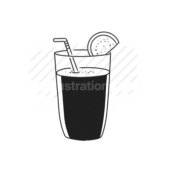 smoothie, beverage, fruit, straw