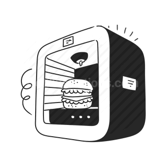 hamburger, food delivery, fast food, kitchen appliance