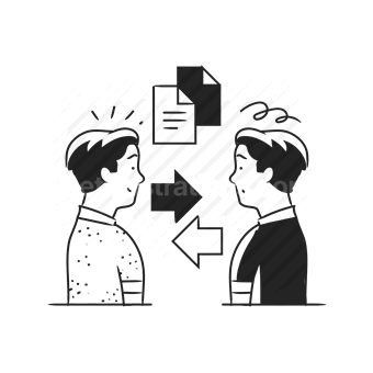 communication, conversation, information exchange, vector illustration