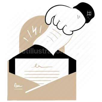 file, document, paper, page, envelope, email, mail, hand, gesture