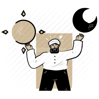 day, night, sun, moon, ramadan, fasting, islam