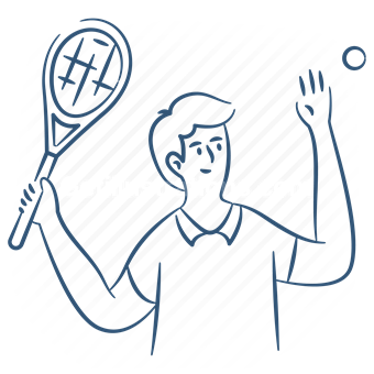 tennis, sport, fitness, activity, exercise, man, racket, raquet, ball