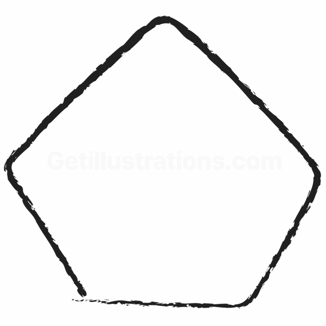 pentagon, shape, line, lines, draw, handdrawn, brush