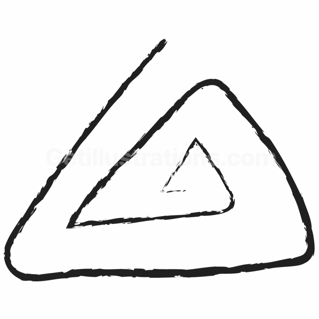 triangle, swirl, doodle, handdrawn, draw, shape, brush