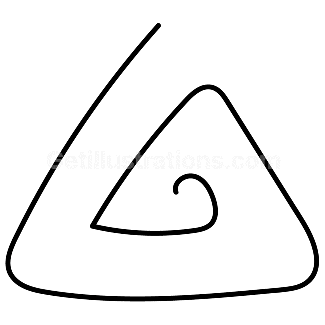 triangle, swirl, doodle, handdrawn, draw, shape