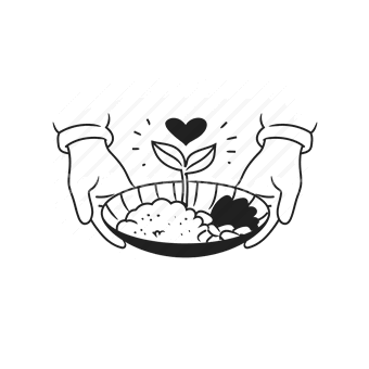 gardening, hands, plant, heart, growth