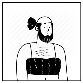 beard, beareded, chest hair, crop top, people, person