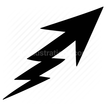 arrow, arrows, pointer, cursor, direction, electricity, lightening, dark