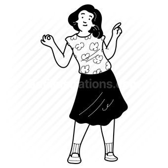 girl, female, child, toddler, dress, skirt, gesture